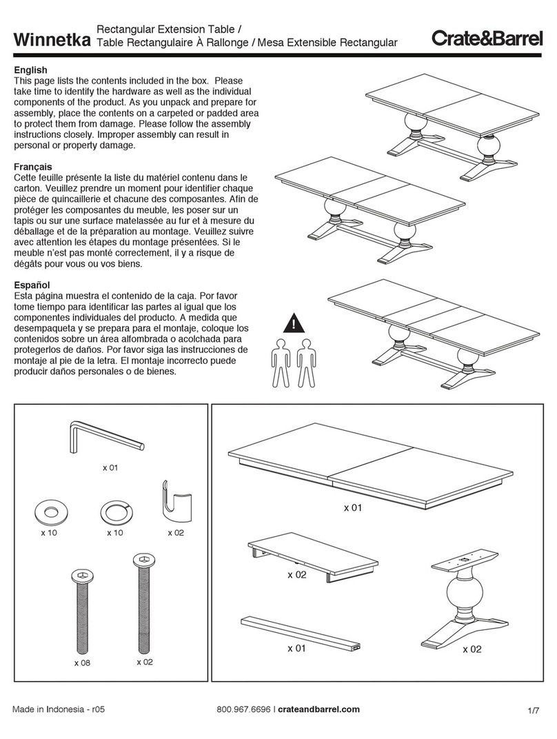 Crate&Barrel Winnetka quick start guide Crate&Barrel Winnetka quick start guide