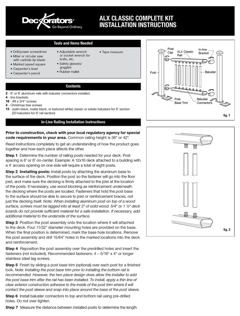 DECKORATORS ALX CLASSIC installation instructions