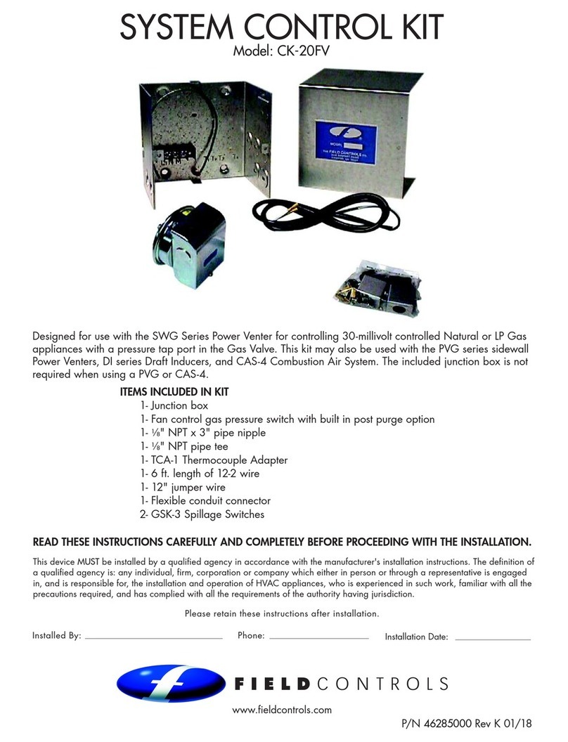 Field Controls CK-20FV User manual Field Controls CK-20FV User manual
