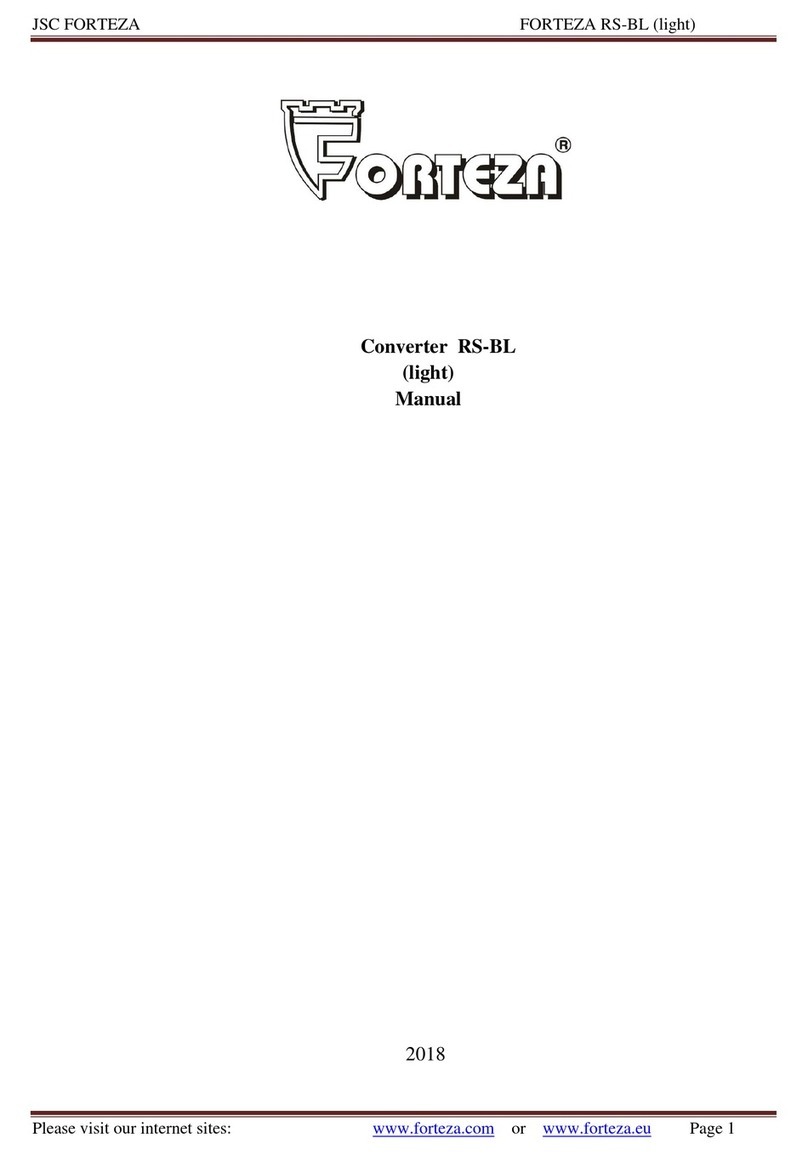 FORTEZA RS-BL manual
