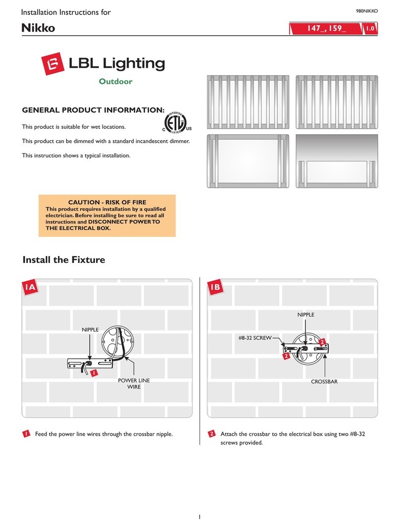 LBL Lighting Nikko installation instructions
