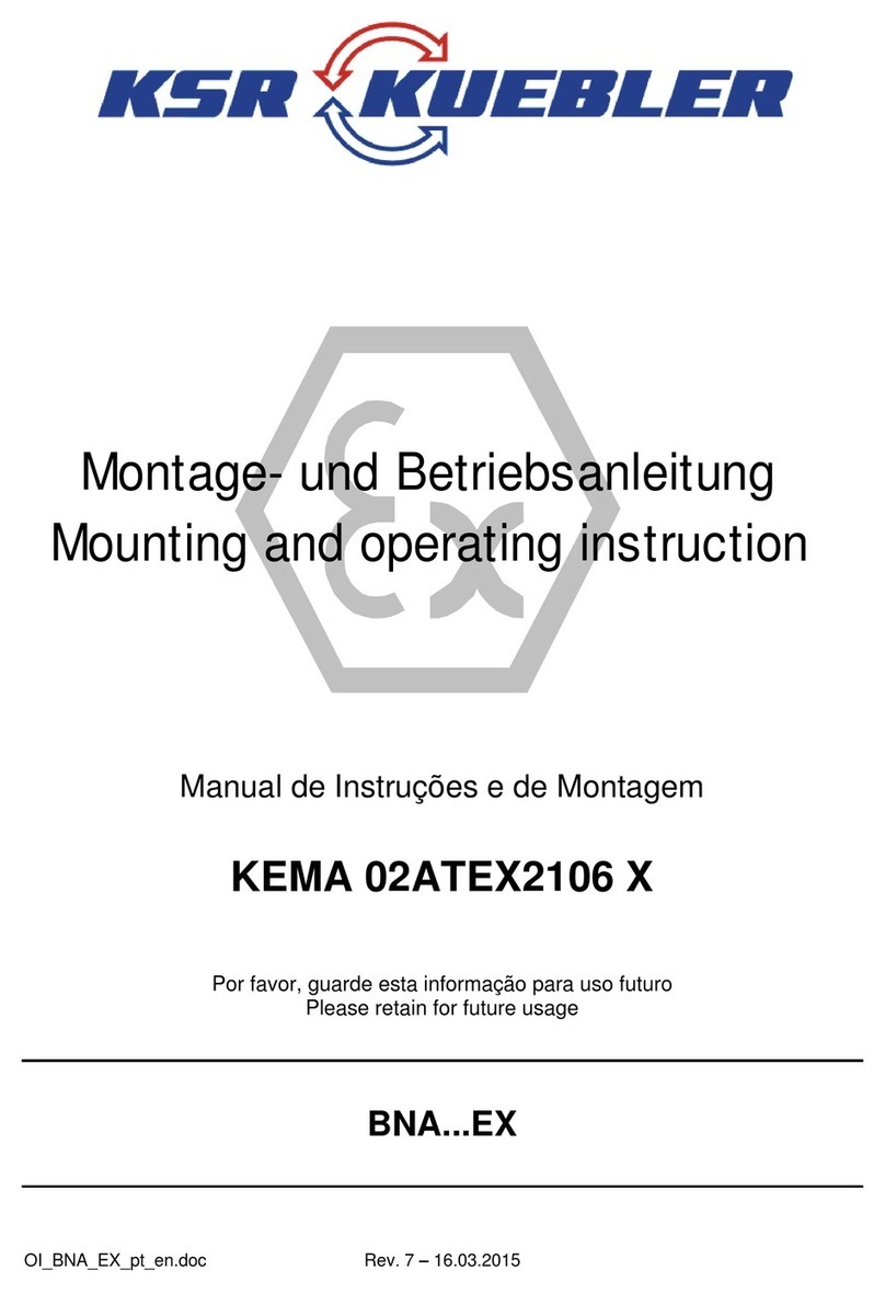 KSR KUEBLER BNA EX Series Mounting and operating instructions