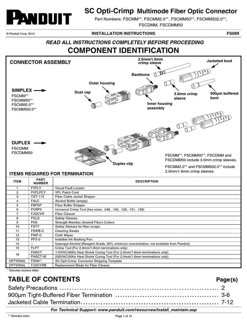 Panduit FSCMM Series installation instructions