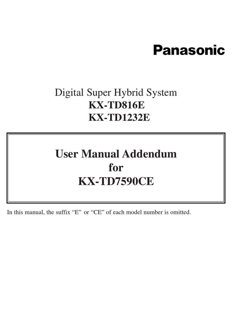 Panasonic KX-TD7590CE Installation and operating instructions Panasonic KX-TD7590CE Installation and operating instructions