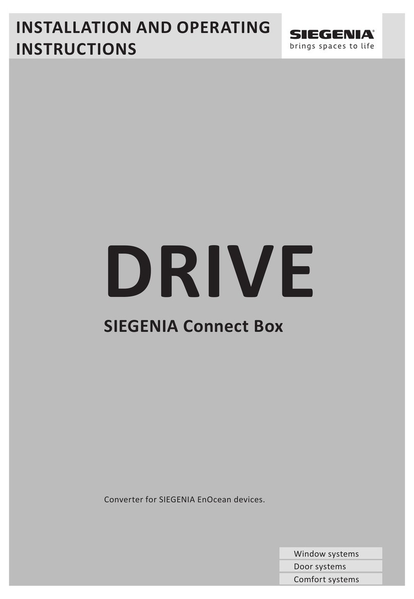 Siegenia Drive Connect Box Installation and operating instructions