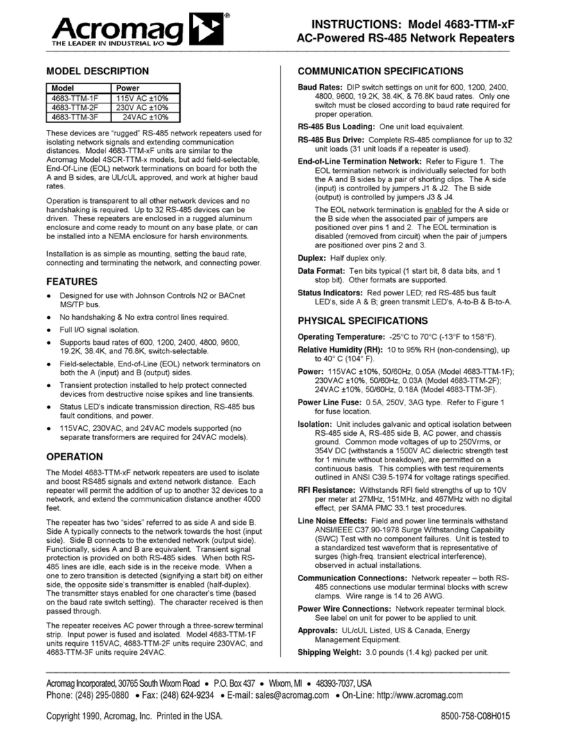 Acromag 4683-TTM-1F instruction manual