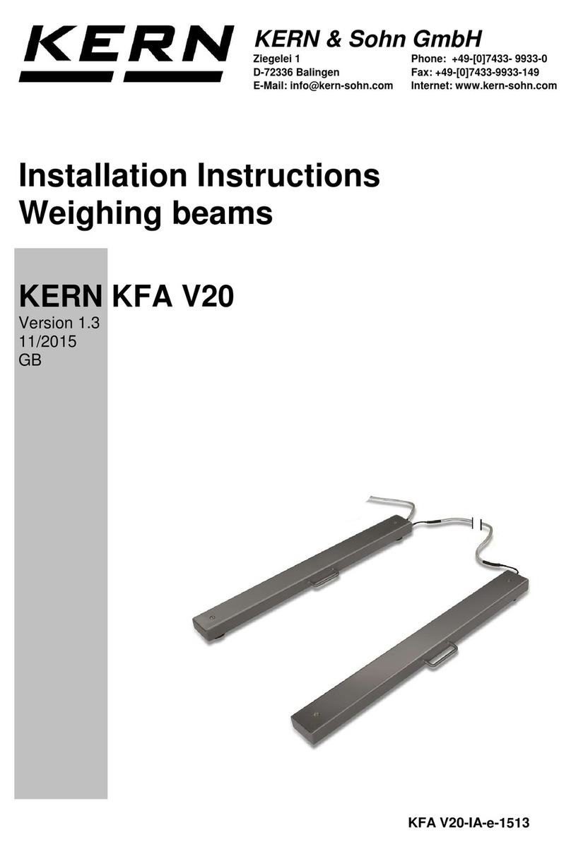 KERN KFA V20 Series User manual KERN KFA V20 Series User manual