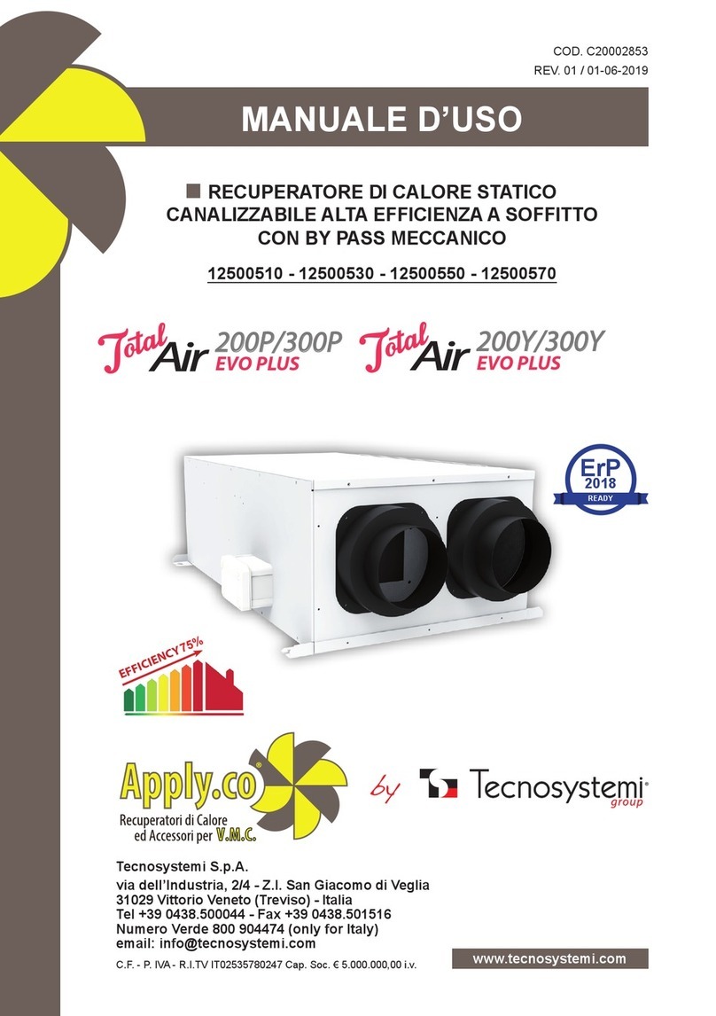 Tecnosystemi TOTAL AIR 200P EVO PLUS user manual