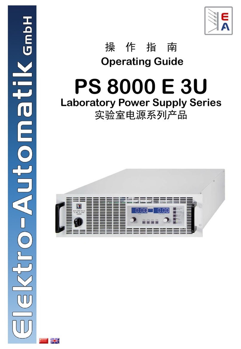 Elektro-Automatik PS 8000 E 3U Series operating guide