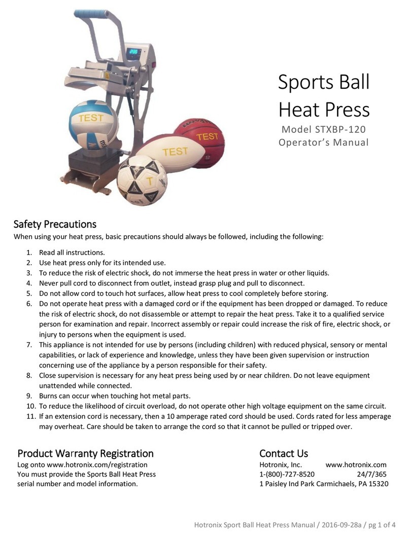 Hotronix STXBP-120 Operator's manual