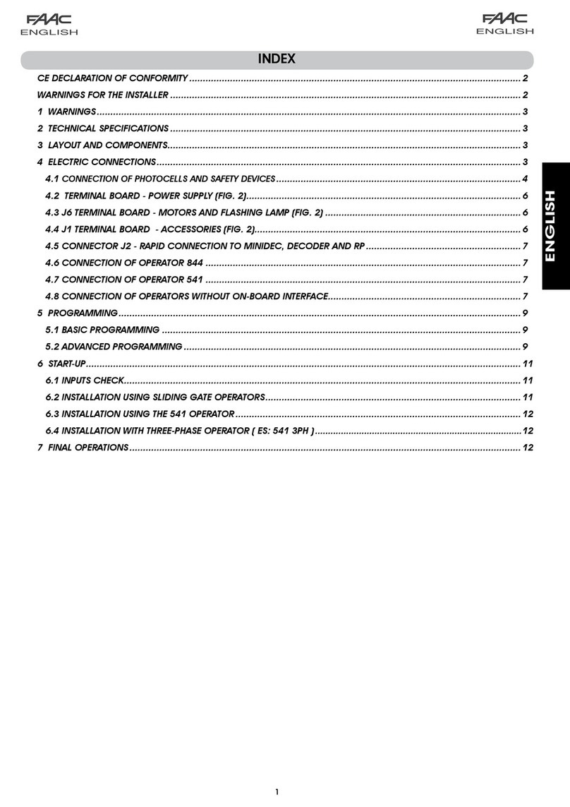 FAAC 578D User manual