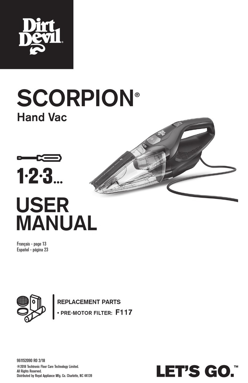 Dirt Devil Scorpion user manual