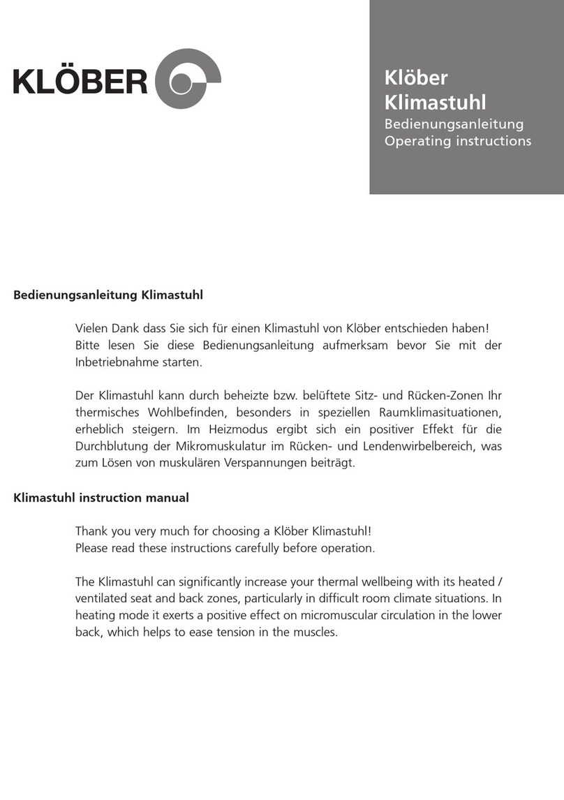 Klöber Klimastuhl operating instructions Klöber Klimastuhl operating instructions