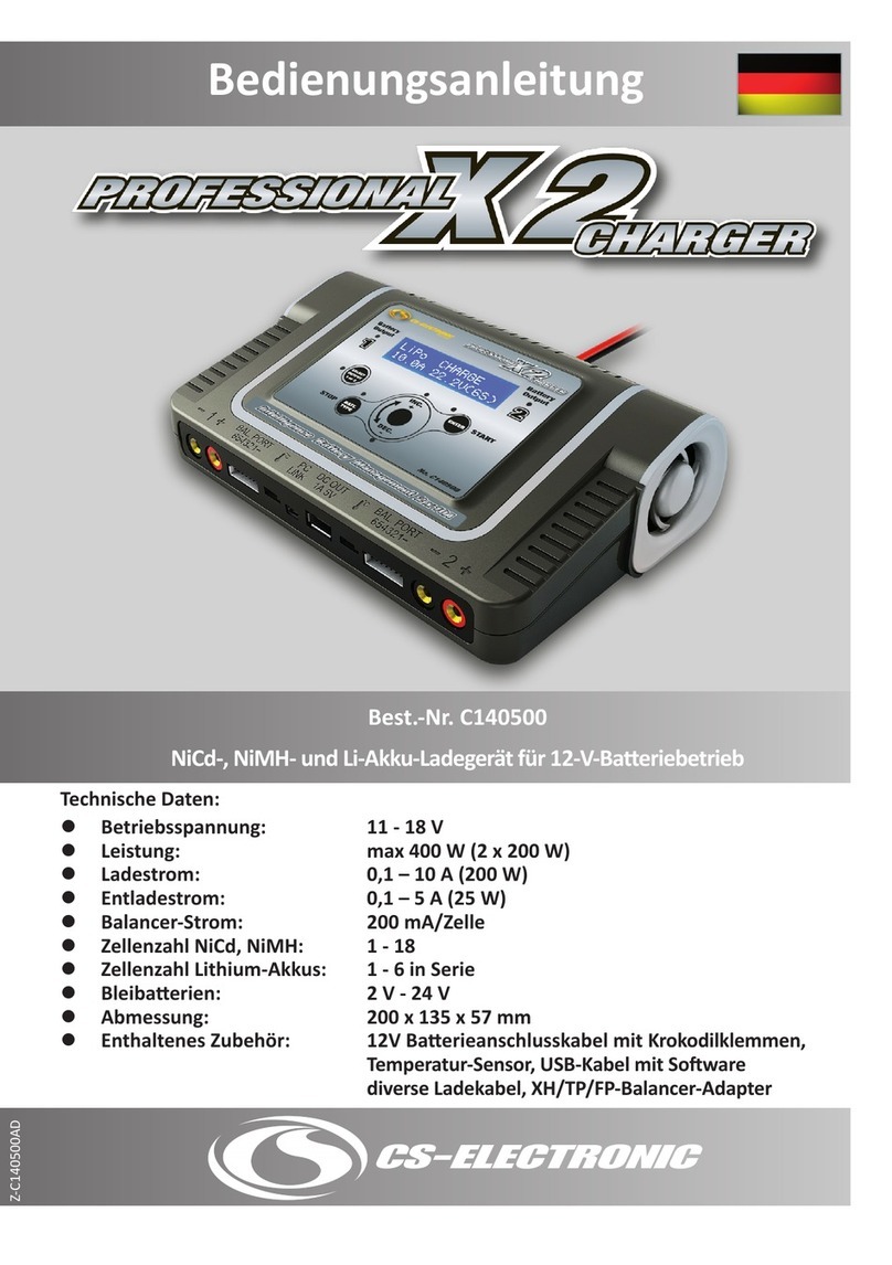 CS-Electronic Professional X2 Charger manual CS-Electronic Professional X2 Charger manual