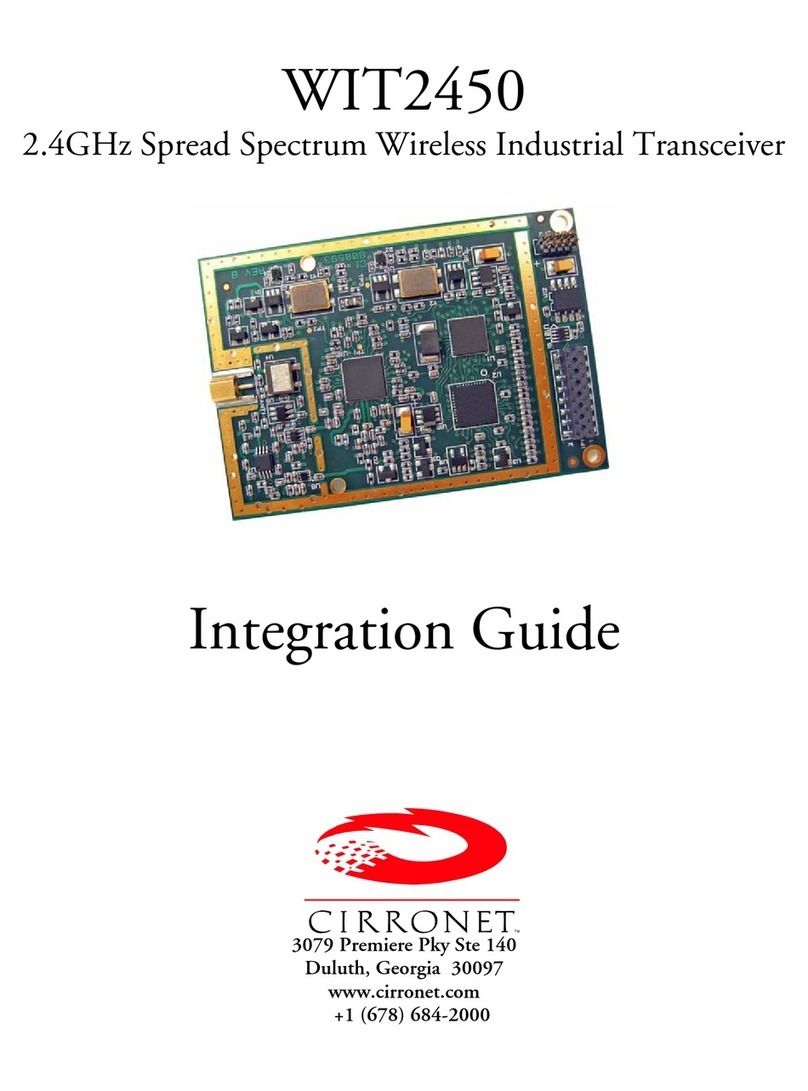 Cirronet WIT 2550 Quick setup guide