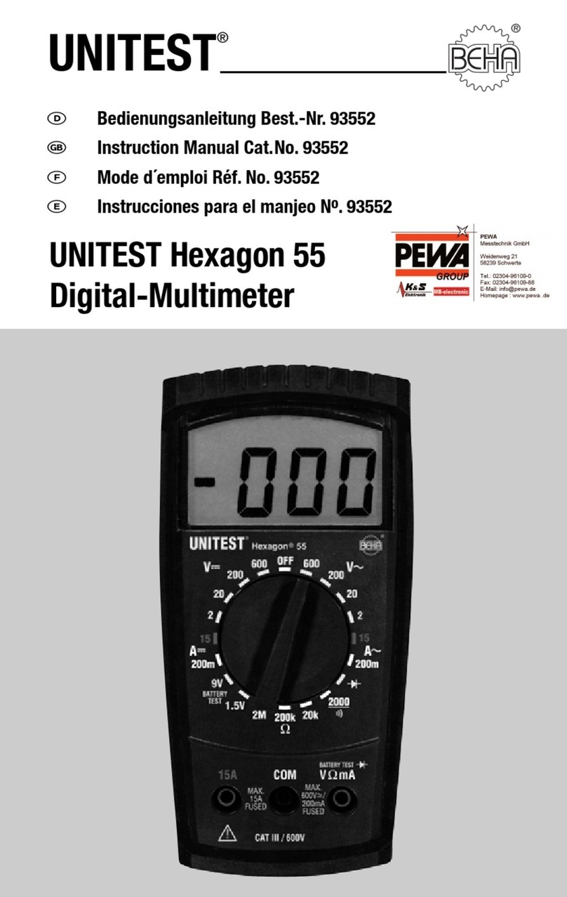 Beha-Amprobe UNITEST Hexagon 55 instruction manual