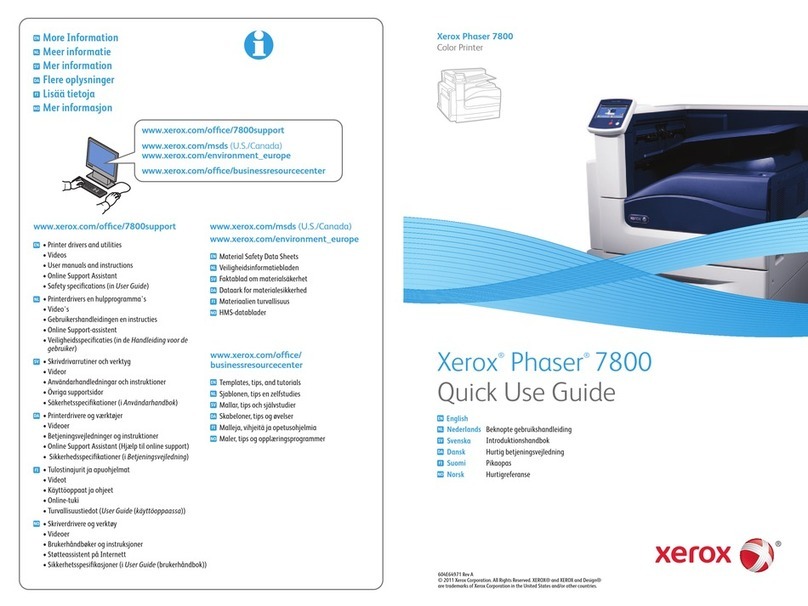 Xerox Phaser 7800 Instruction manual