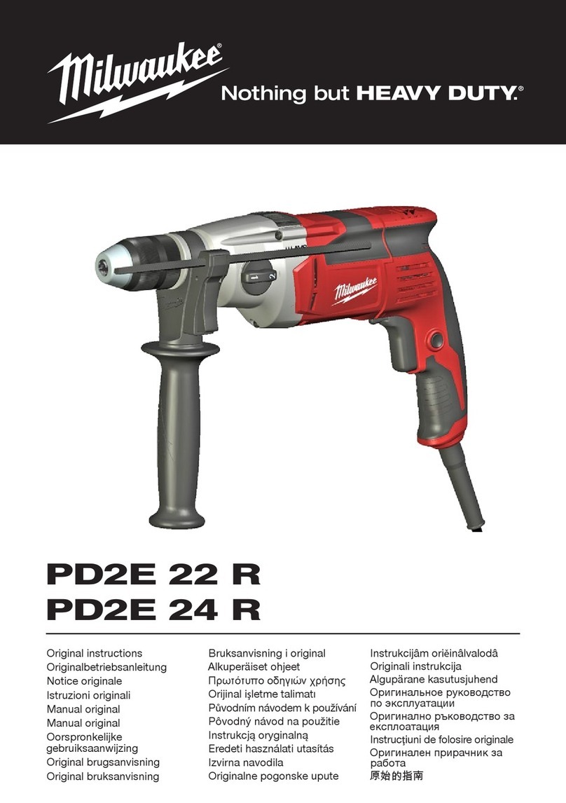 Milwaukee PD2E 22 R Original instructions