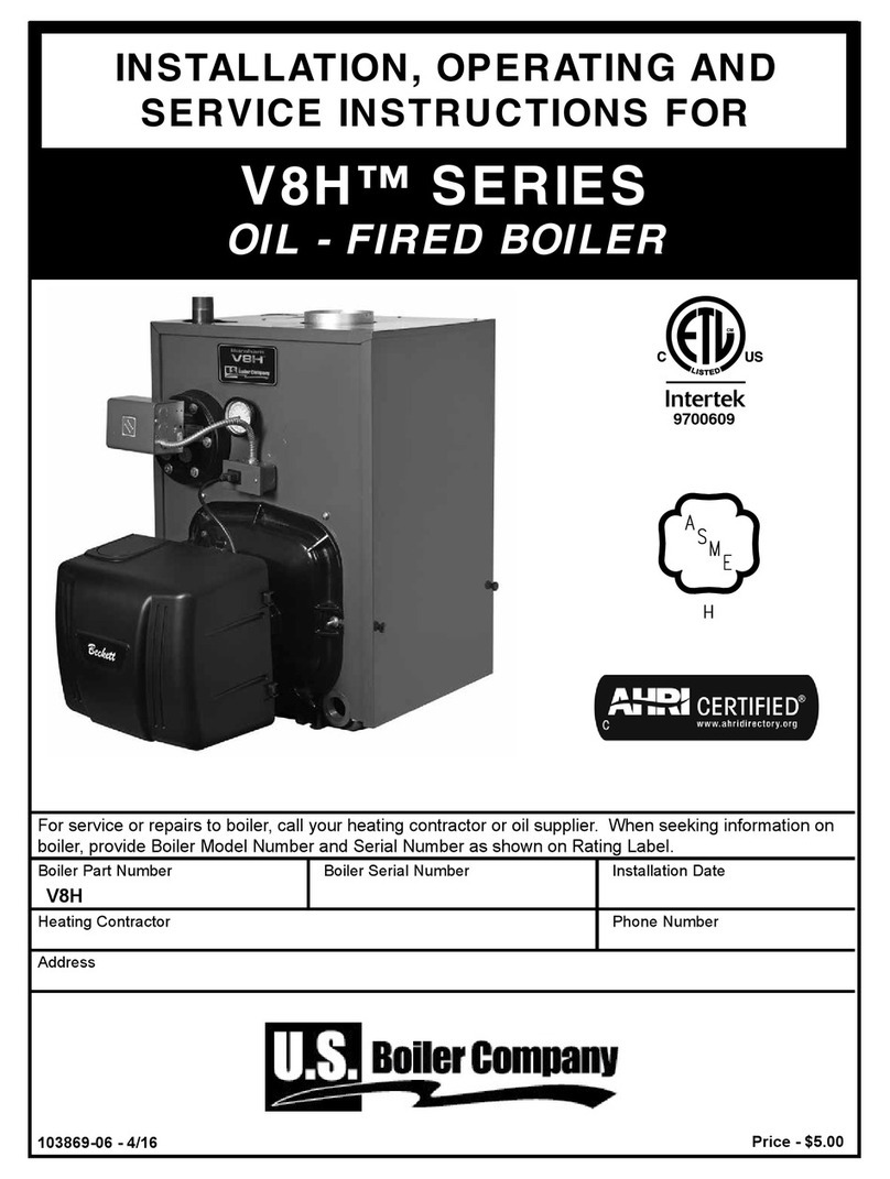 Boiler Company V8H Series Installation, operating and service instructions