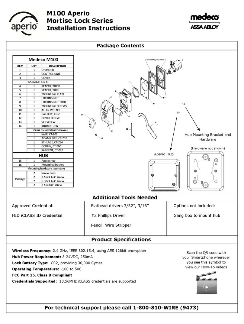 Assa Abloy medeco Aperio M100 User manual