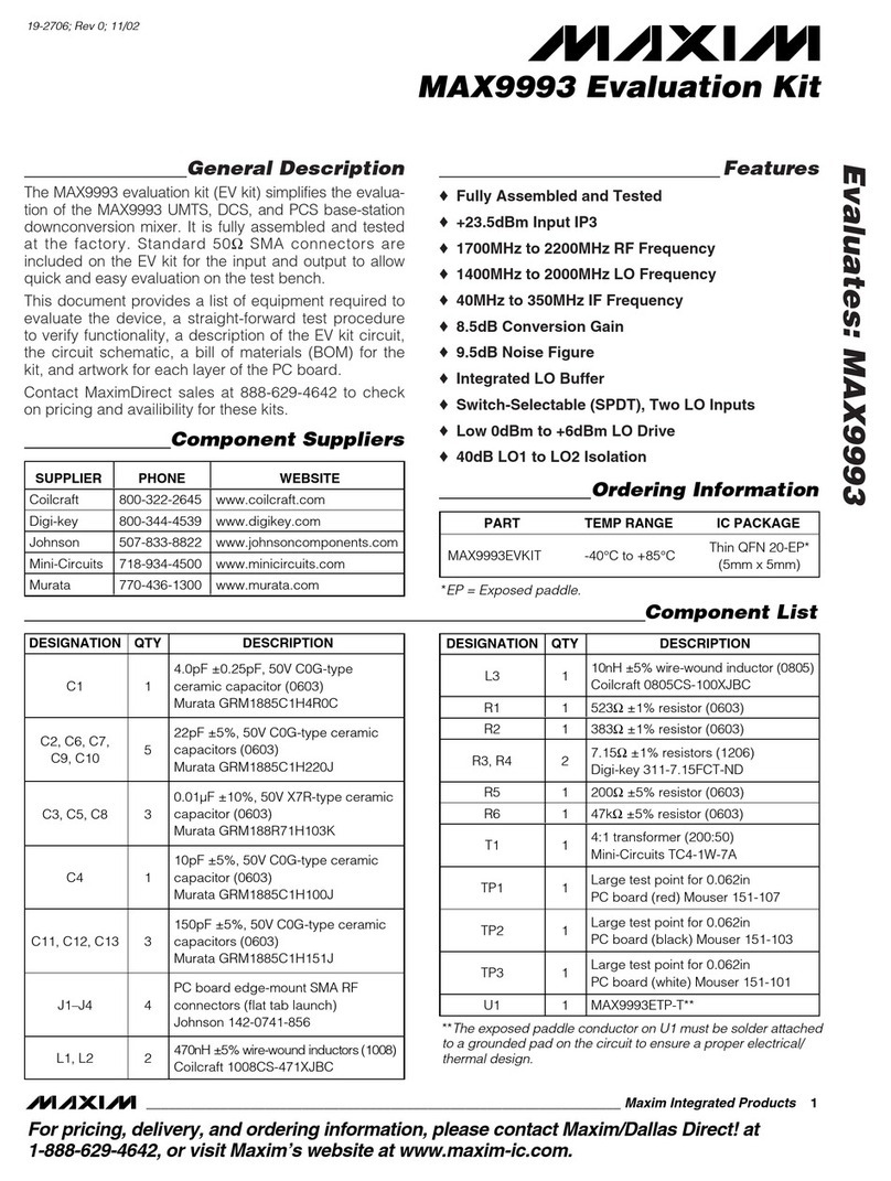 Maxim MAX9993 User manual