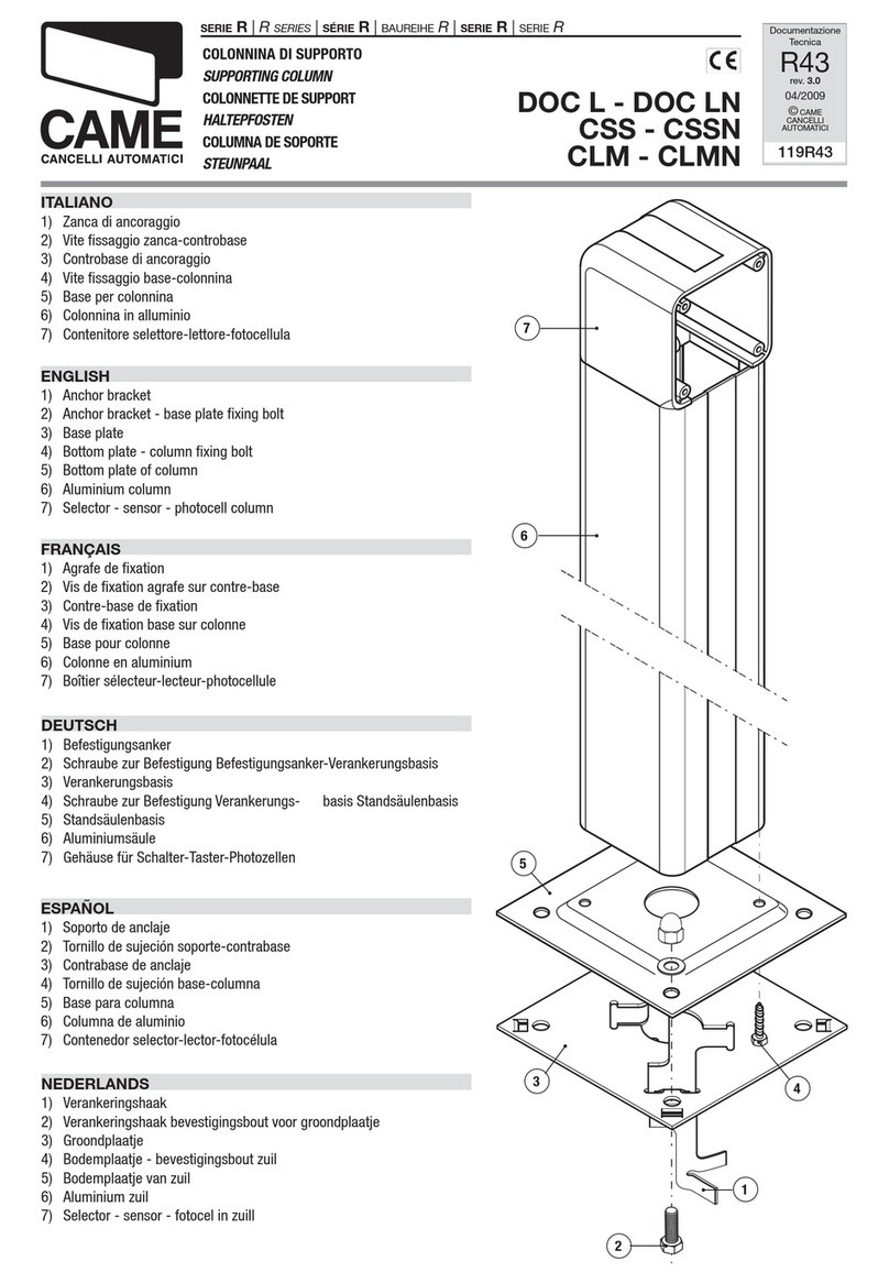 CAME R Series manual