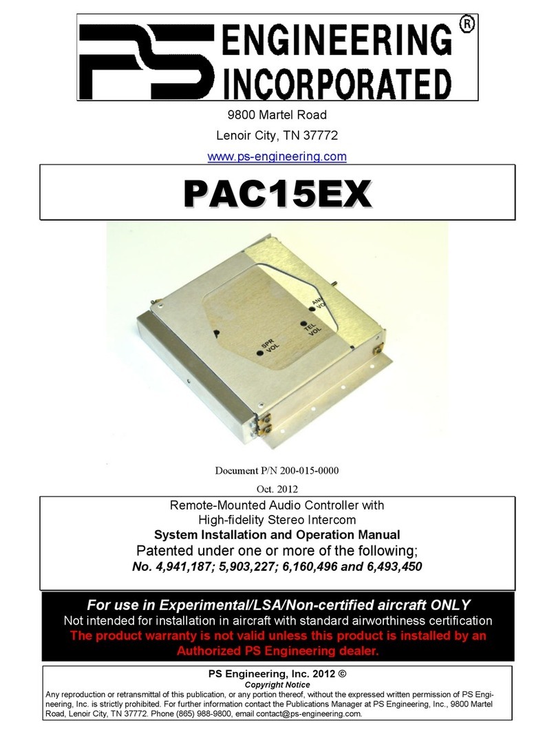 PS Engineering PAC15EX System installation and operation manual
