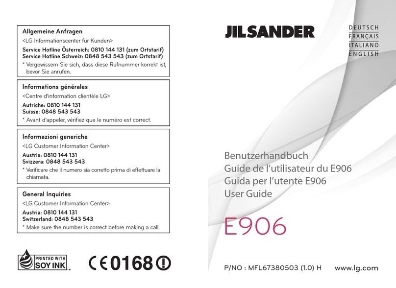 LG Jil Sander E906 User manual