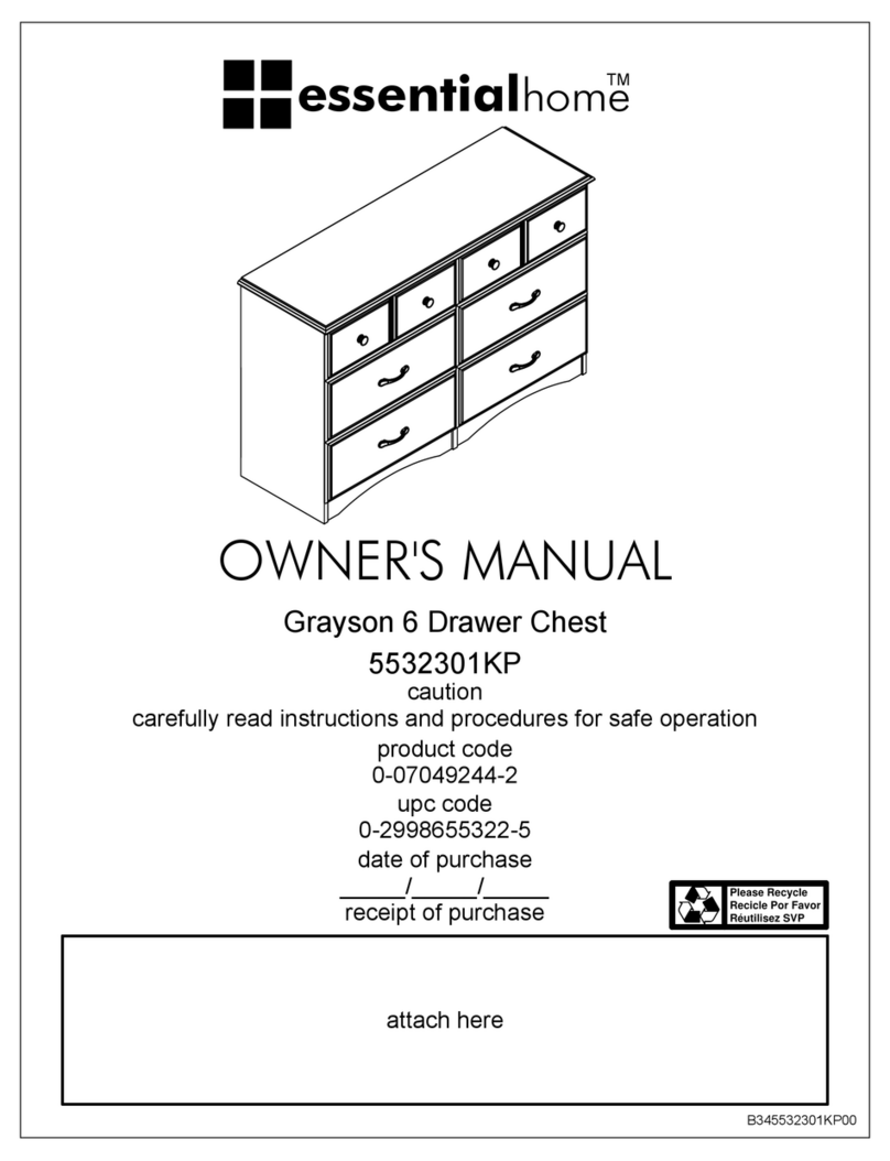 Essential Home Grayson 6 Drawer Chest User manual Essential Home Grayson 6 Drawer Chest User manual
