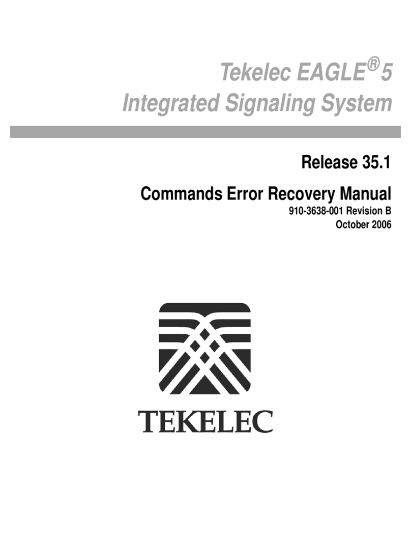 Tekelec EAGLE 5 Commands Error Recovery Manual
