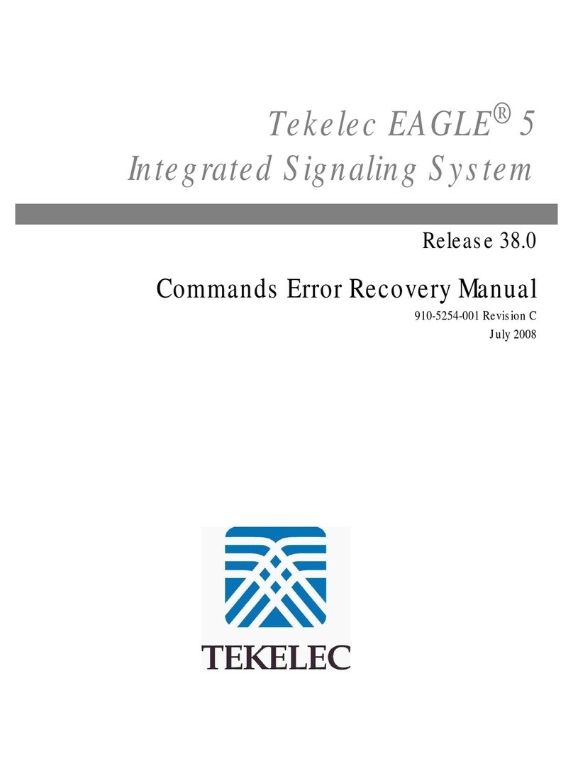 Tekelec EAGLE 5 Commands Error Recovery Manual