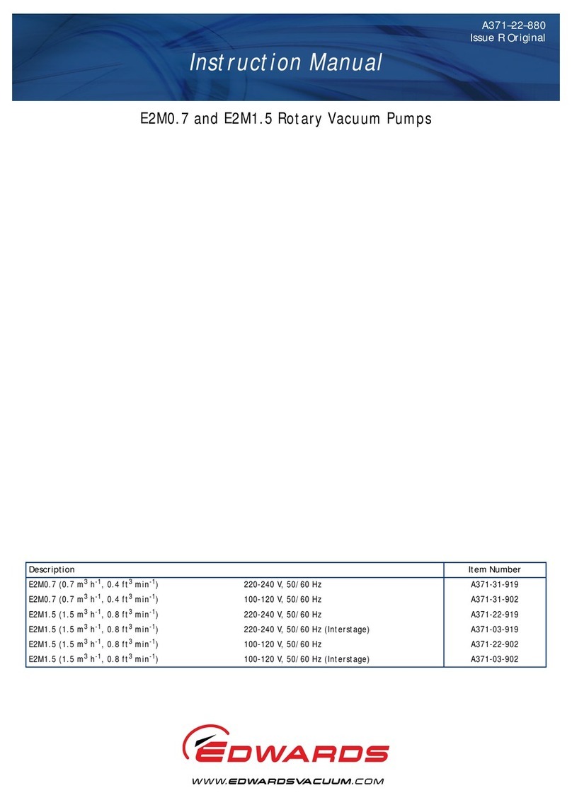 Edwards E2M0.7 User manual