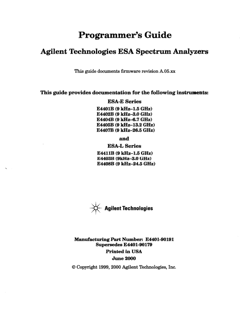 Agilent Technologies ESA-E Series Manual