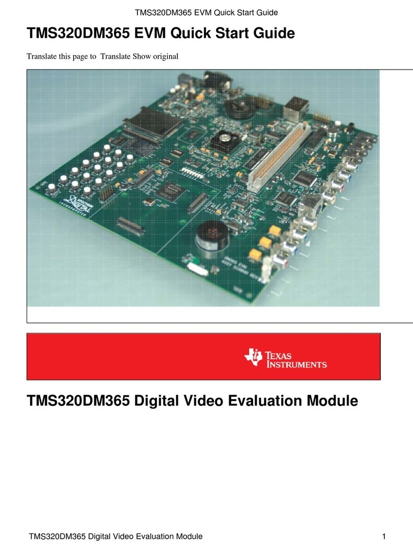 Texas Instruments TMS320DM365 EVM User manual