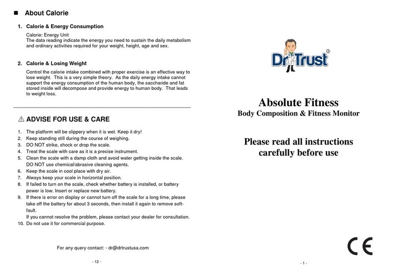 Dr. Trust Absolute Fitness Owner's manual