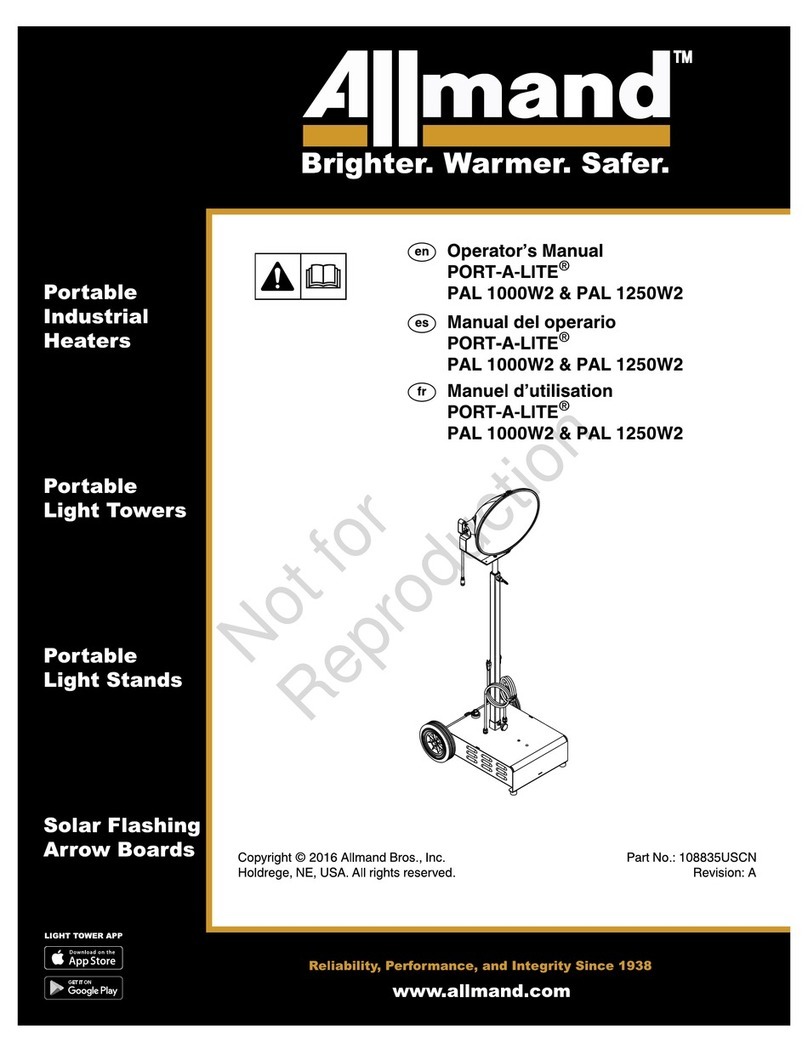 Allmand Port-A-Lite Series Operator's manual