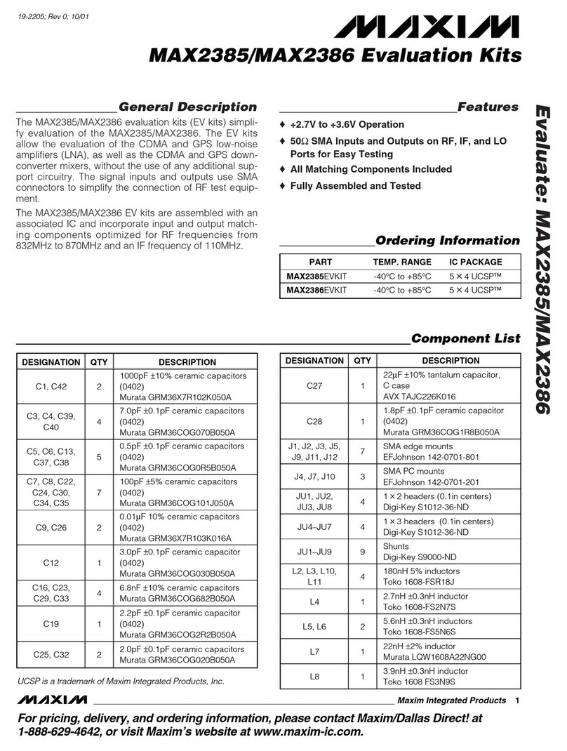 Maxim MAX2385EVKIT User manual