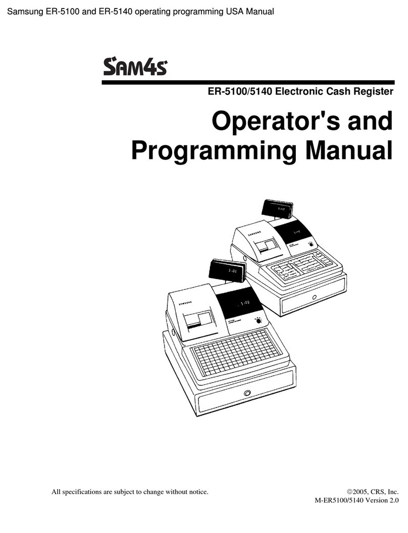 Sam4s ER-5100? SERIES Operator's and programming manual