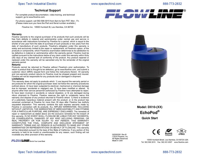 FlowLine EchoPod DX10 Series quick start