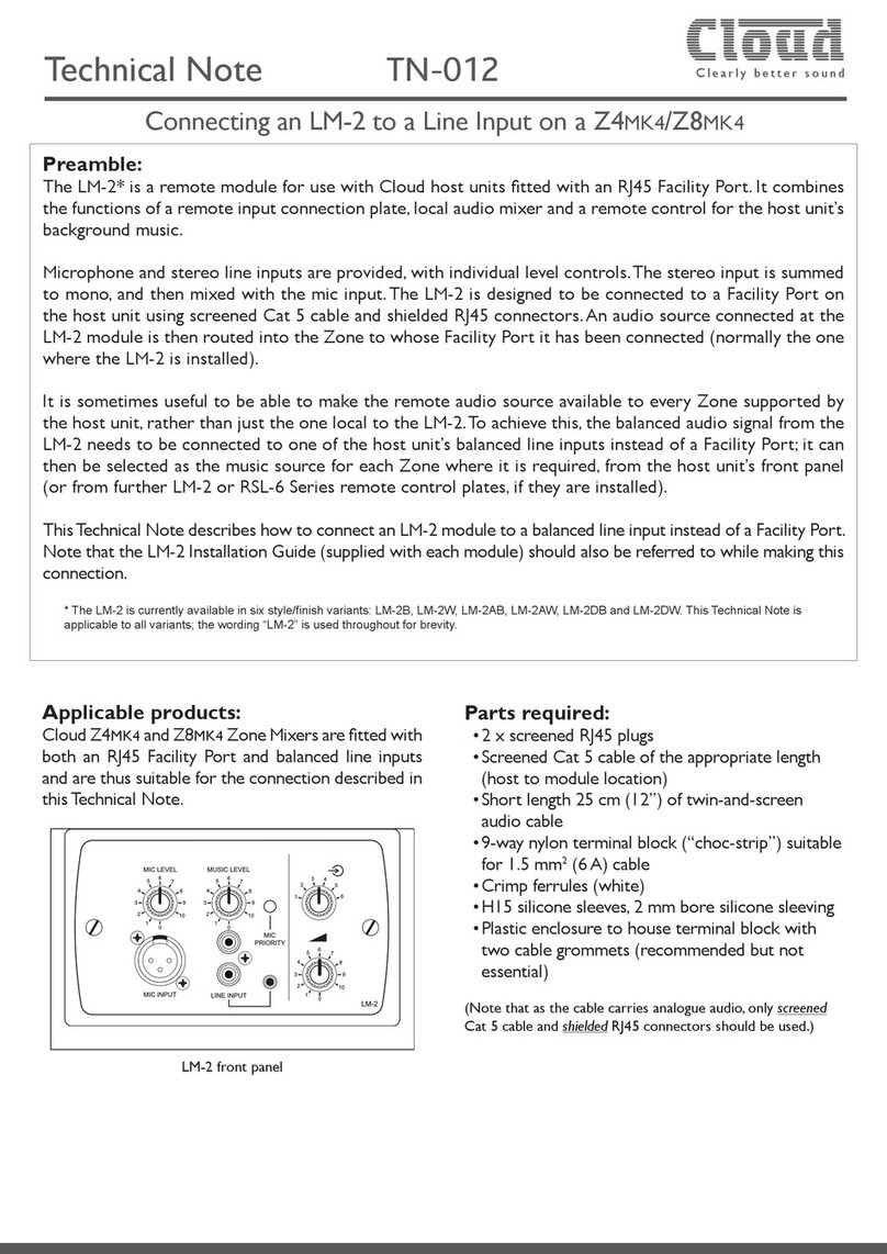 Cloud LM-2 Series Instruction Manual