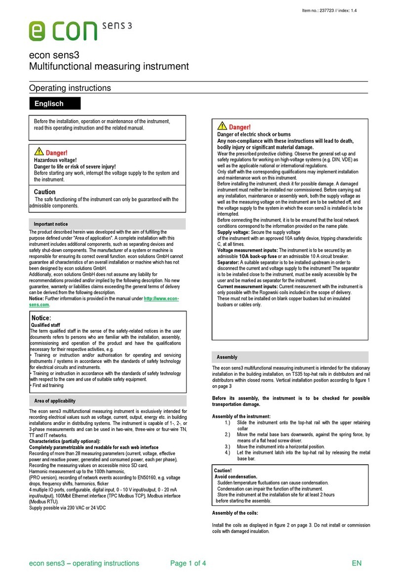 Econ sens3 User manual