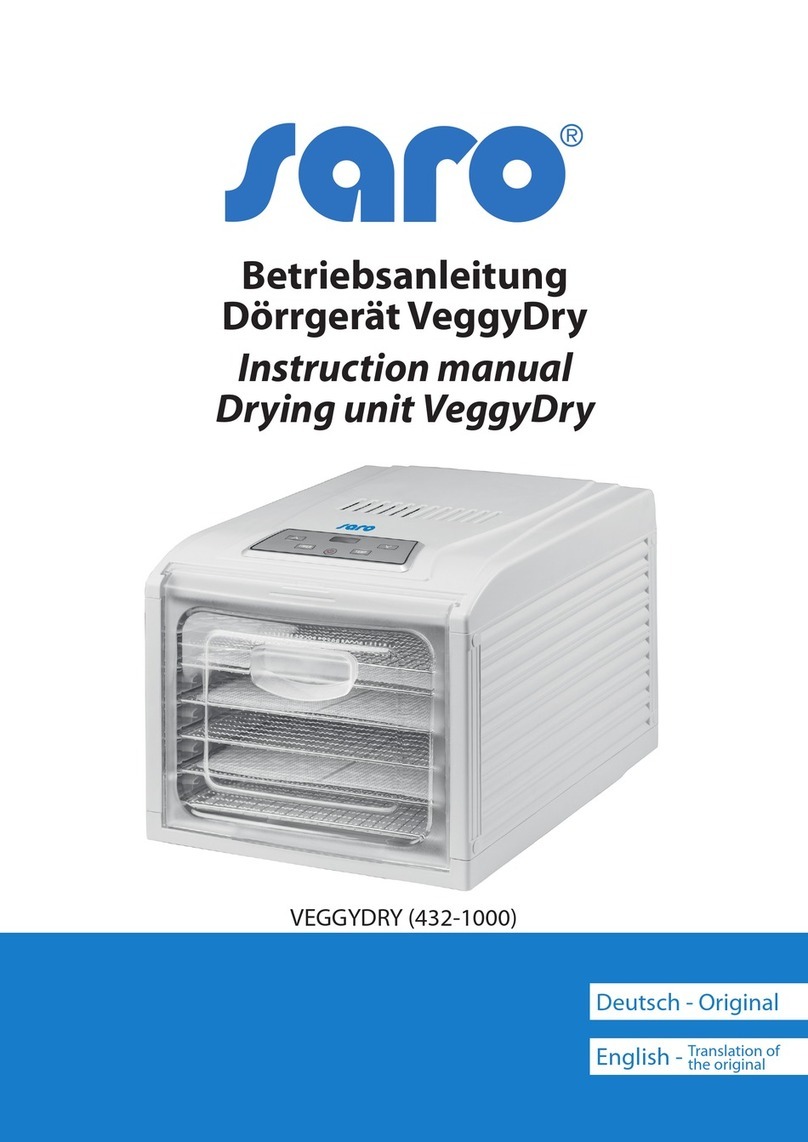 saro VeggyDry 432-1000 User manual