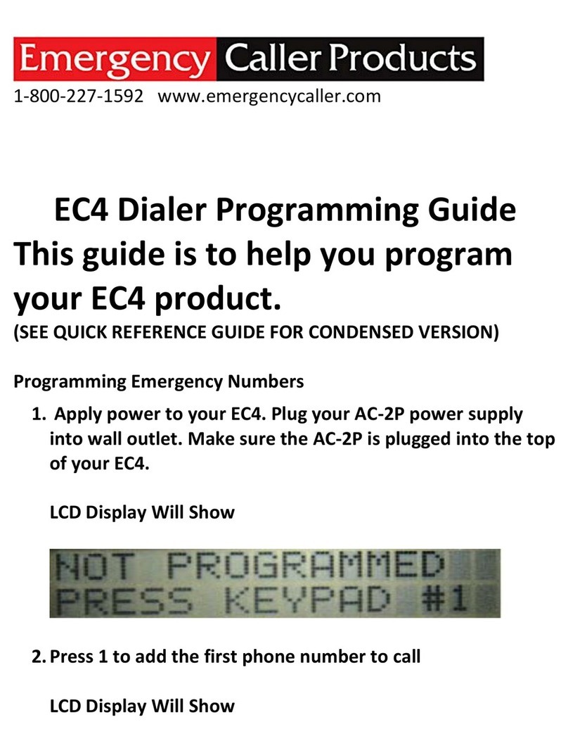 Emergency Caller Products EC-4 Programming guide