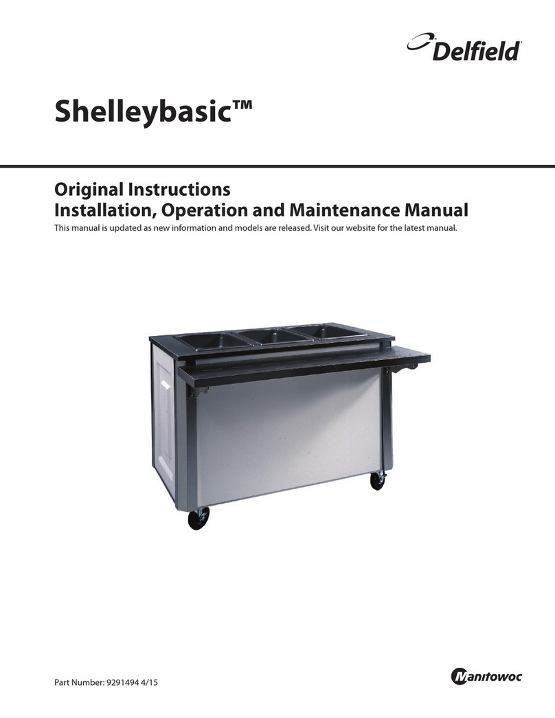 Delfield Shelleybasic Series Installation, operation and maintenance manual Delfield Shelleybasic Series Installation, operation and maintenance manual