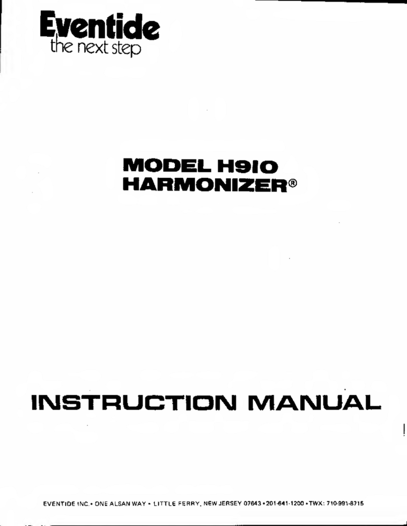 Eventide Harmonizer H910 User manual