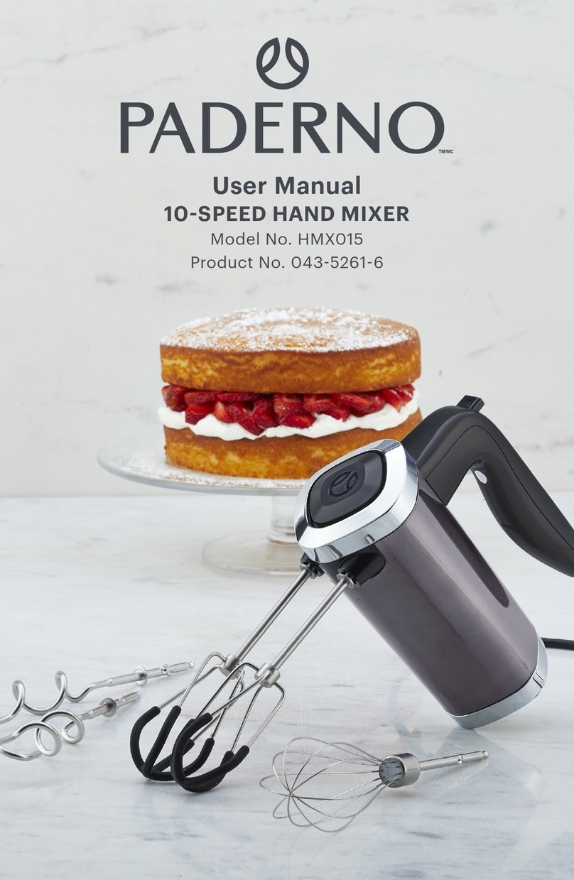 Paderno HMX015 user manual