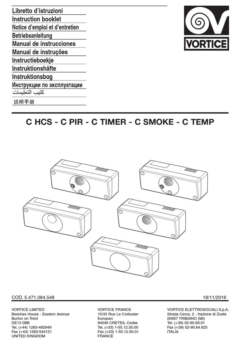 Vortice C HCS Instruction booklet