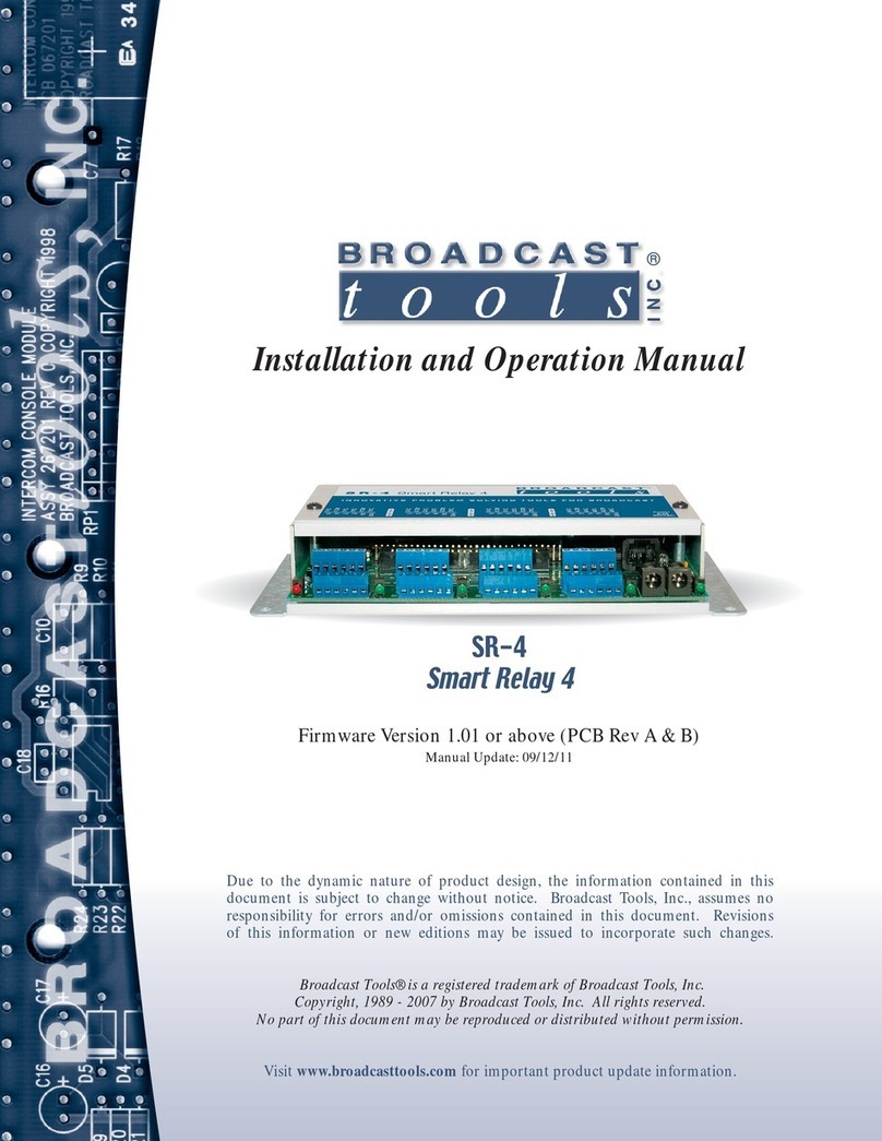 Broadcast Tools SR-4 Installation and operation manual
