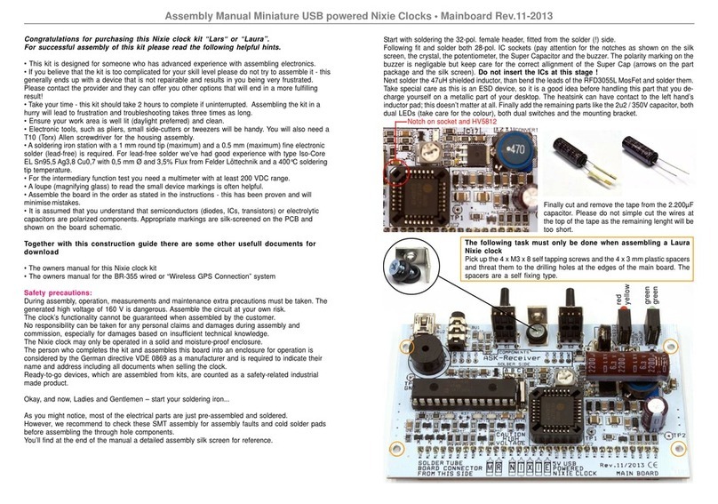 Nixie Lars Assembly manual