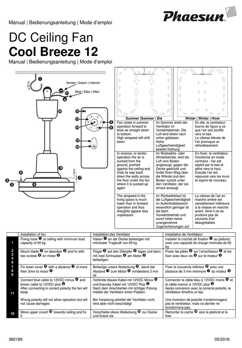 Phaesun Cool Breeze 12 User manual